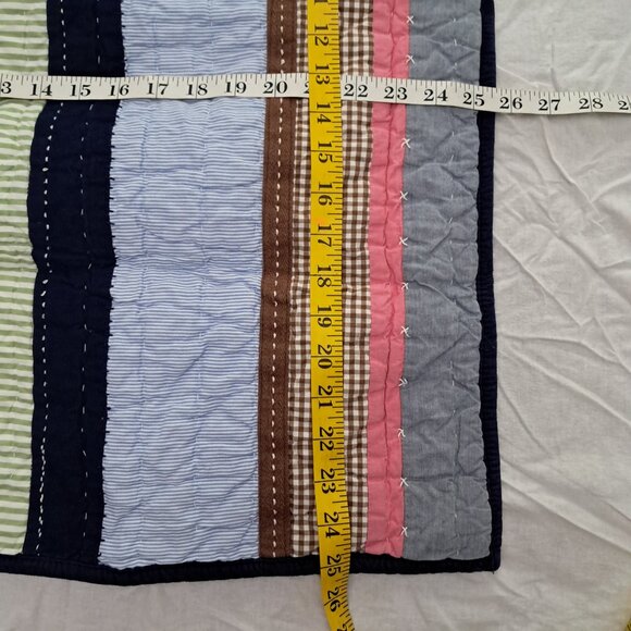 Pottery Barn Kids Train Engine Quilted Patchwork Pillow  Sham Standard (2) - Picture 8 of 10